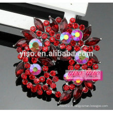 Boucle de broche en cristal floral en gros personnalisé